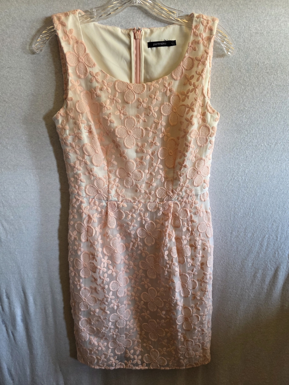 Portmans Light Peach Floral Lace Midi Dress